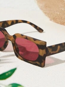 SHEIN VCAY 1pc Cute & Basic Full-Frame Fashion Eyeglasses For Women, Suitable For Casual & Vacation,School - Brown - View 7