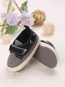 0-1 Years Old Infant Hook And Loop Canvas Soft Bottom Casual Sneakers
