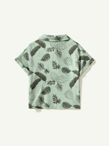 Cozy Pixies Baby Jungen gestricktes Set mit weicher Polo-Kurzarm Strickjacke mit Blume Muster und einfarbigen Shorts, 2 Stücke Outfit