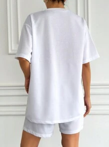 EURMUSE Conjunto De Dos Piezas Con Diseño De California - Blanco - Ver 2