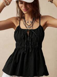 Bohemela Women's Summer Vacation Simple Solid Color Sling Top