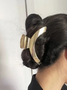 DAZY 1pc Creative Fashionable Metal Crescent Hair Claw For Women