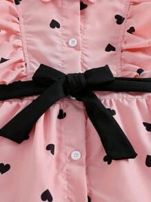 SHEIN Vintaside Kids Conjunto de top e leggings com cinto elegante para a primavera e outono de jovem garota, 2 peças