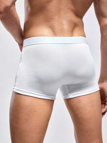 Bóxers simples y diarios para hombre de unicolor - Blanco - Ver 2