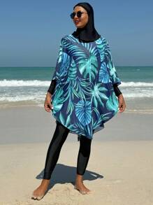 Swim Mulvari Women's Plant Printed Beach Cover-Up Top, Summer - Multicolor - View 1