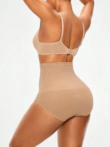 SHEIN Shape Dreieckiger Shapewear Höschen für Damen mit hohem Bund Einfarbig