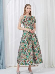 Robe De Soirée Élégante Pour Cocktail De Soirée Pour Femme En Jacquard Lourd