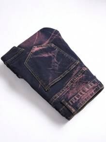 Quần Jeans Co Giãn Thể Thao Nhiều Túi Thời Trang Đường Phố Cho Nam - Màu xanh lam - Xem 4