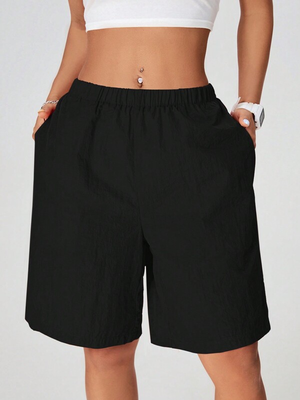 Coolane Women's 5-Inch Ruched Texture Sports Outdoor Shorts, Neon Color