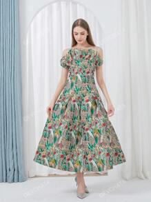 Robe De Soirée Élégante Pour Cocktail De Soirée Pour Femme En Jacquard Lourd