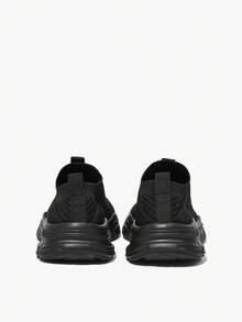 一雙兒童經典透氣休閒運動鞋，適合夏季旅行 - 黑色 - 查看 8