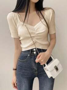 Versatile Solid Color Women's Knitwear