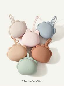 Cozy Pixies 1pc Portable Silicone Pacifier Storage Box With Dustproof And Anti-fall Function