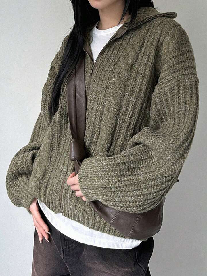 【KOOLOSET】Cash Loose Round Cardigan MDおすすめ] Cash Loose Round Cardigan - kooloset