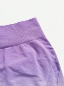 SHEIN Sport Studio Pantaloncini sportivi estivi senza cuciture, super elastici, con colore sfumato