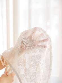 Soleia Top camisole cu dantelă albă cu îmbinare pentru femei de mărime Plus, cu bust înfășurat, top camisole în stil vacanță la plajă