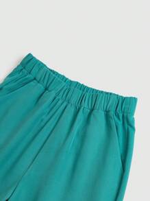 TaskEZ 女士薄荷綠色護士制服套裝，採用精緻的領口設計，按扣式閉合，2個口袋，圓領啞光上衣和彈性腰帶啞光褲 - 薄荷藍 - 查看 13