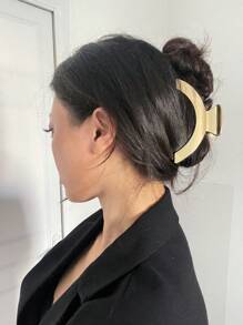 DAZY 1pc Creative Fashionable Metal Crescent Hair Claw For Women