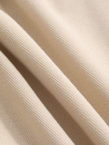 DAZY 男士素色缺口領T恤 - 米色 - 查看 6