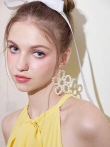 SHEIN MOD Phong cách tối giản Niche Style 2024 Bông tai ngọc trai Bohemian cho kỳ nghỉ - Nhiều màu - Xem 3