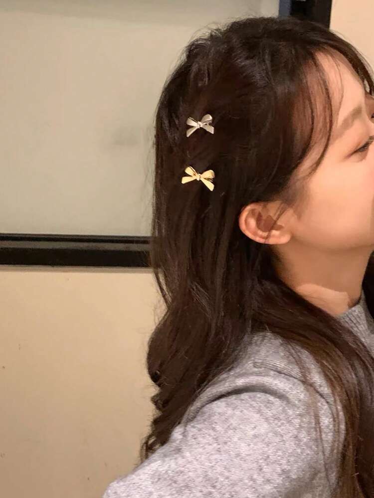 Women Fashion Simple & Sweet Bowknot Hair Clip Valentines Claw Clips Hair Claws Hair Barrettes