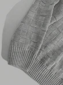 RueChic Men Geometrical Pattern Regular Sweater - Light Grey - View 5
