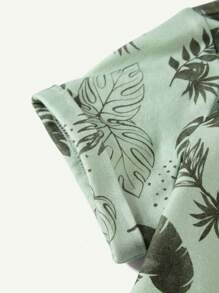 Cozy Pixies Baby Jungen gestricktes Set mit weicher Polo-Kurzarm Strickjacke mit Blume Muster und einfarbigen Shorts, 2 Stücke Outfit