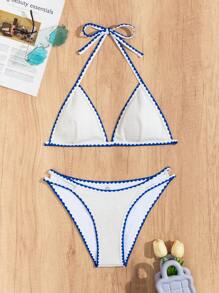 Swim Vcay 夏日沙灘鞭織無襯三角比基尼套裝