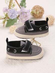 0-1 Years Old Infant Hook And Loop Canvas Soft Bottom Casual Sneakers