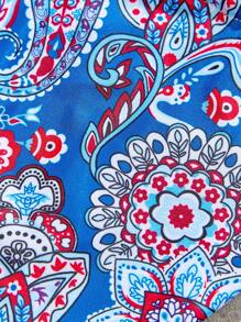 Women's Summer Beach Paisley Printed Sexy Bikini Set - Multicolor - View 6