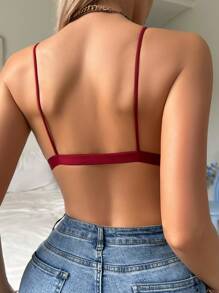 Áo ngực quấn phía trước của phụ nữ - Màu Đỏ Sâu - Xem 2