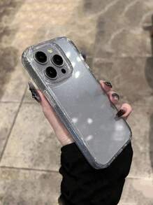 ROMWE Fairycore Bột lấp lánh lấp lánh Vỏ điện thoại silicon siêu mỏng Tương thích với dòng iPhone 12/13/14 và các mẫu khác - Trong sáng - Xem 6