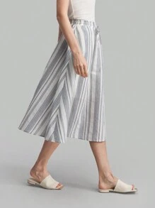 Ontre Váy Cotton Sọc Cotton Đơn Giản Hàng Ngày Mùa Hè Cho Nữ - Nhiều màu - Xem 6