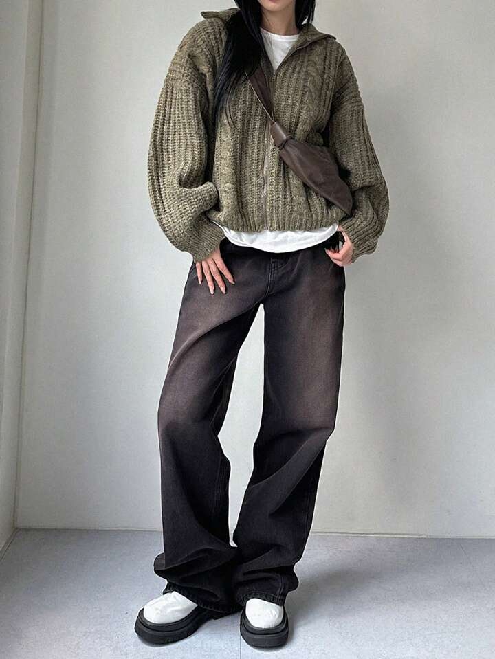 【KOOLOSET】Cash Loose Round Cardigan MDおすすめ] Cash Golgi V-Neck Cardigan - kooloset