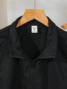 SHEIN 青少年男孩加大码 3 件套休闲纯色短袖 T 恤、立领拉链背心和工装短裤、针织面料和贴袋套装 - 彩色 - 查看 6