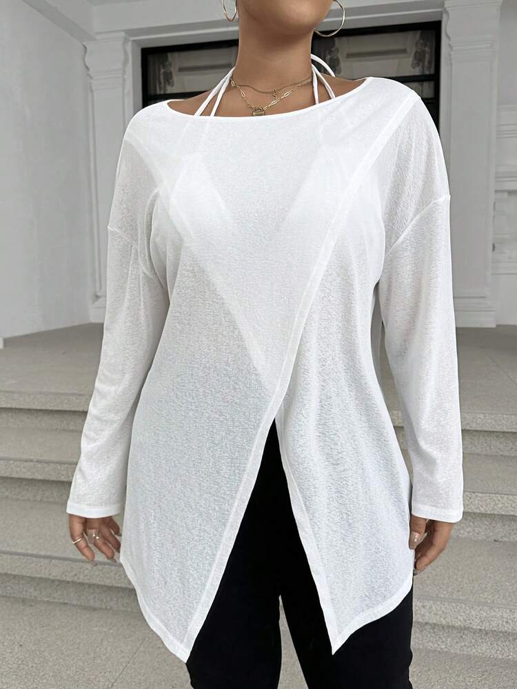 Dual-Layered Chiffon Reversible Women's Top