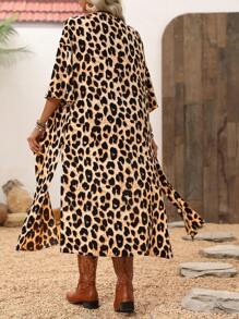 EMERY ROSE Women's Fashion Leopard Print Long Sleeve Shirt - Multicolor - View 2