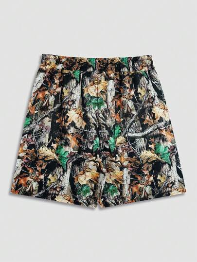 Street Life Pantalones cortos de hombres con gráfico de letra, tejido, perfectos para la primavera y el verano, escuela