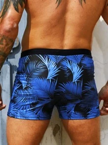Manfinity VDAYZ Men's Fashionable Printed Swim Trunks (Slim Fit, Summer Beach Style),Hawaiian