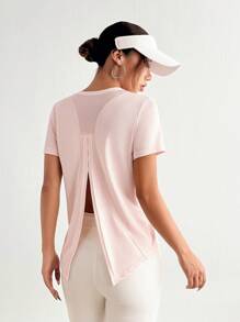 Easithlete 黑色+浅蓝色+灰粉色，3 件套运动背心健身背心健身房女式衬衫 - 粉色 - 查看 1