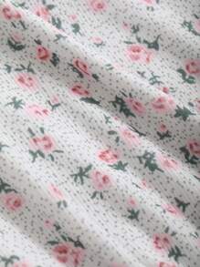 DAZY Camiseta de manga larga con cuello cuadrado, ajuste delgado, con estampado floral diminuto, para primavera/verano, ropa de otoño estilo Y2K - Multicolor - Ver 8