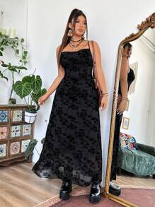 Flirla 夏季大碼純色露背派對裙 - 彩色 - 查看 3