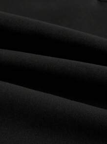 TaskEZ Solid Color Multi-Pocket Elastic Hem  Uniform Scrub Pants - Black - View 4