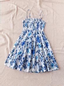 Soleia Robe décontractée pour femme à motif floral romantique tie-dye, style aquarelle, parfaite pour les vacances, les jours fériés, la remise des diplômes, les fêtes, les déjeuners, les mariages - Multicolore - Voir 6