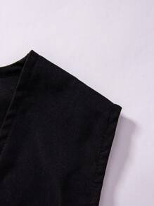 SHEIN 青少年男孩 4 件套绅士服装套装：长袖白衬衫、翻领西装外套、翻领背心和黑色长裤 - 适合生日派对、晚会、婚礼 - 彩色 - 查看 7