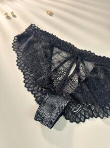 Quần lót ren cỡ lớn gợi cảm (One Piece) - màu đen - Xem 3