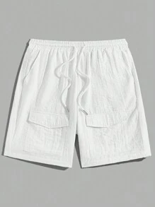 Manfinity NXTstreet New Style Woven Men Casual Pockets Summer Sports Shorts - White - View 1