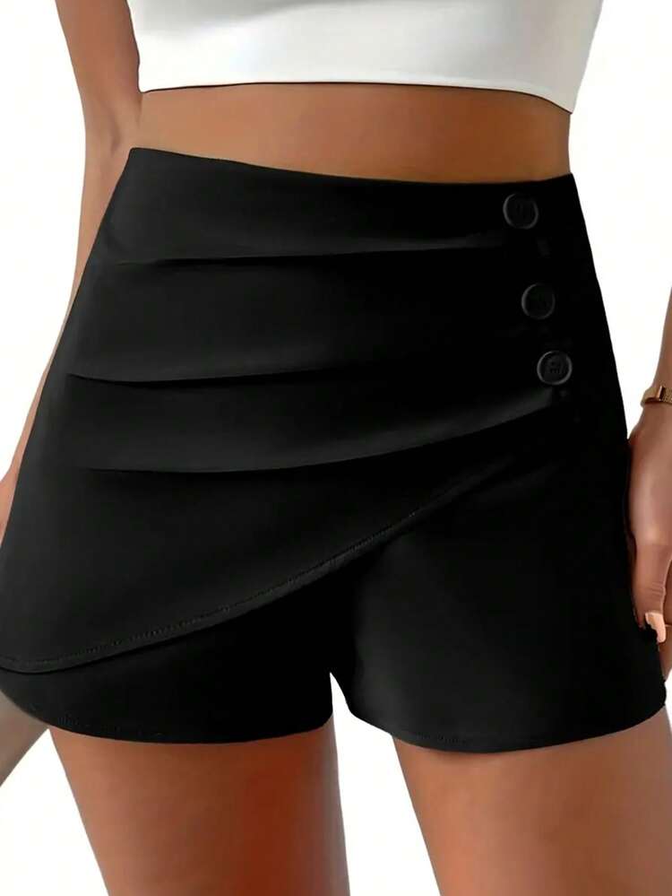 Plus Size Women's Simple Solid Color Loose Shorts