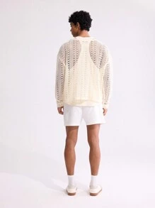 Forever 21 Bộ 3 chiếc móc kỳ nghỉ cho nam trong áo thun dài tay, áo ba lỗ và quần short - Màu be - Xem 2