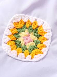 SHEIN Young Girls' Knot Shoulder Romper - Baby Blue - View 4